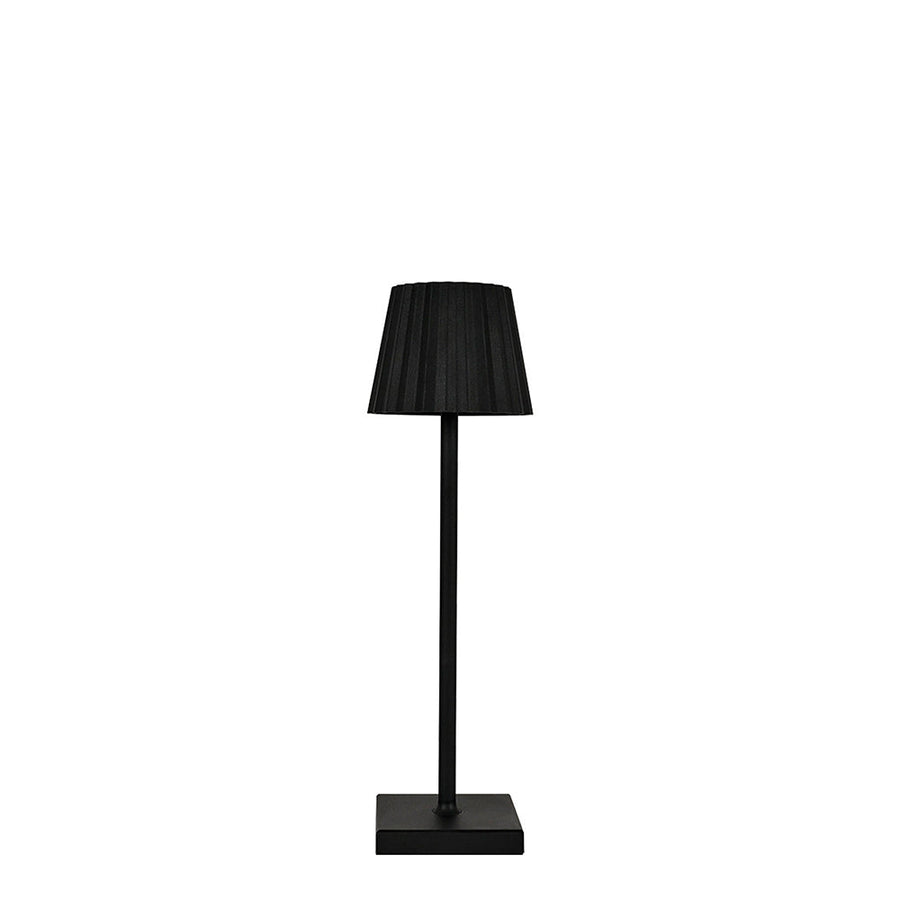 Lámpara de mesa en aluminio negro Shift Plisse