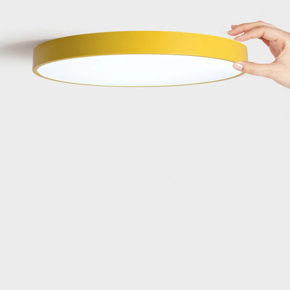 Plafón circular amarillo Aura