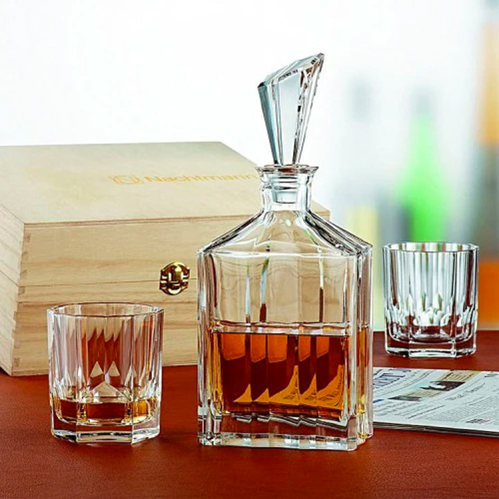 Set Botella para Whisky 0,75 Lt y 2 Vasos Aspen