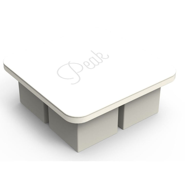 Cubetera de Silicona blanco para 4 Hielos Extra Grande de 6 cm